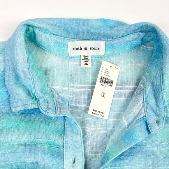 ANTHROPOLOGIE CLOTH & STONE BUTTON DOWN SHIRT SIZE XL - Picture 8 of 13